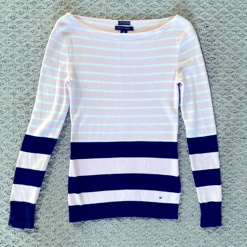Striped Boat Neck Top
